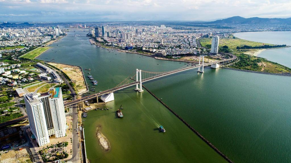 Hình ảnh thực tế từ trên cao dự án Golden Bay Đà Nẵng